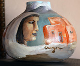 Taos--Always in My Soul (Front of Gourd)