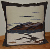 New Mexico Mountain Handwoven Pillow