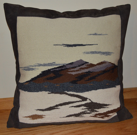 New Mexico Mountain Handwoven Pillow
